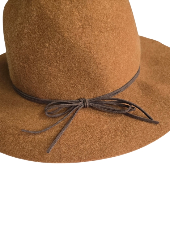 Chico’s 100% Wool Wide Brim Fedora Hat - Cognac/Camel ?? main image 5
